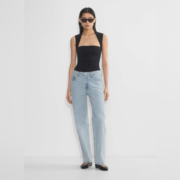 [🌟 PRICE FIRM] ARITZIA Casual Contour Flourish Bodysuit Black Square Neck XS - Picture 3 of 13